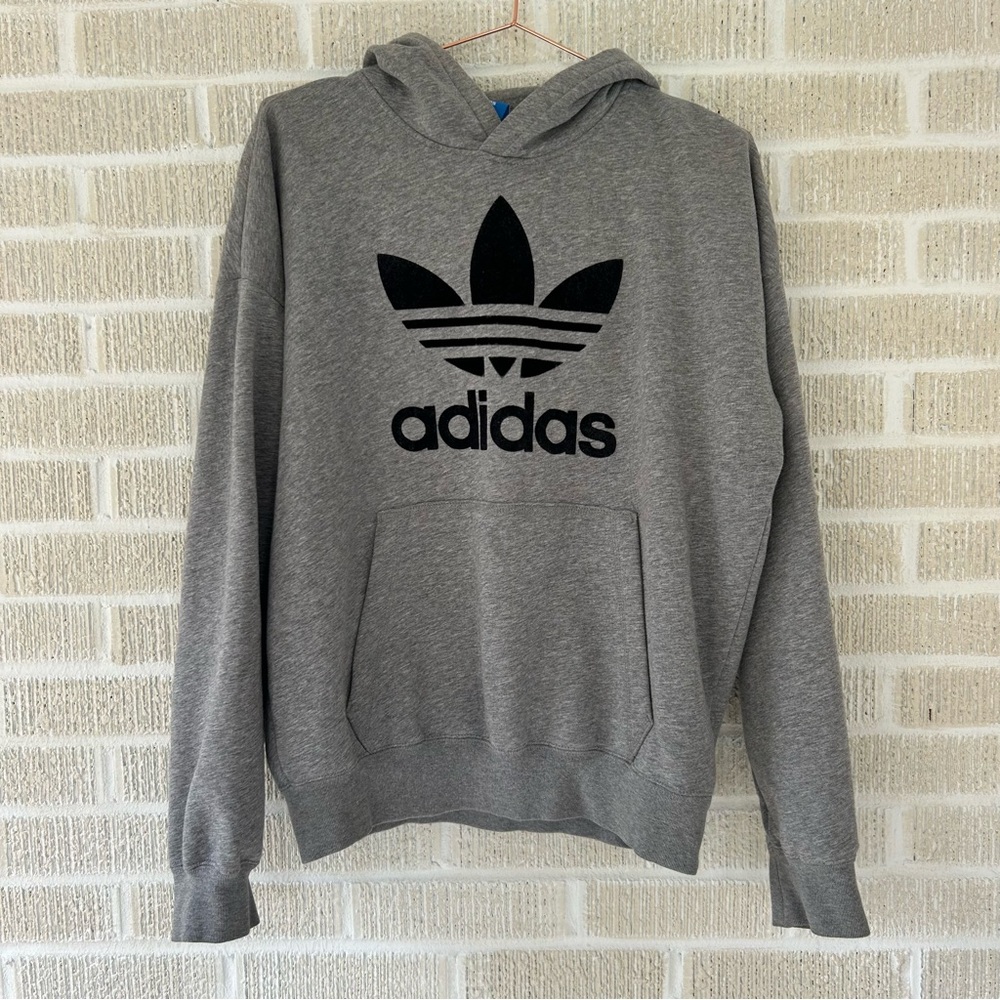 ADIDAS Men's Gray Fleece Hoodie